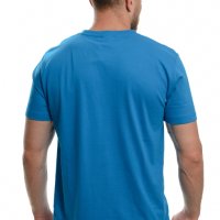 Нова мъжка изчистена тениска в син цвят, снимка 2 - Тениски - 37670502