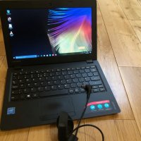 11.6" Пъргав червен лаптоп Lenovo Ideapad 110S, 128GB SSD (гаранция), Bluetooth, HDMI, 5ч. батерия, снимка 1 - Лаптопи за работа - 40762817