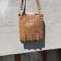 Стара дамска кожена чанта #13, снимка 4 - Антикварни и старинни предмети - 36891272