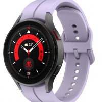 Силиконова Каишка (20мм) за Samsung Watch5 Pro | Watch5 | Watch4 | Active2, снимка 5 - Смарт гривни - 38376944