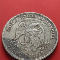 РЕПЛИКА КОПИЕ на Американския сребърен долар 1875г. УНИКАТ за КОЛЕКЦИОНЕРИ 41471, снимка 1 - Нумизматика и бонистика - 43193449