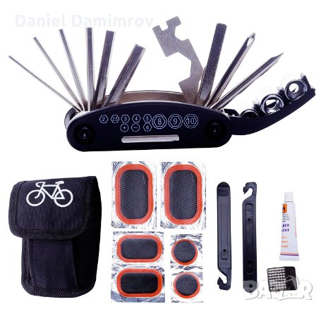 Многофункционален джобен инструмент за ремонт на колело/ велосипед, снимка 1