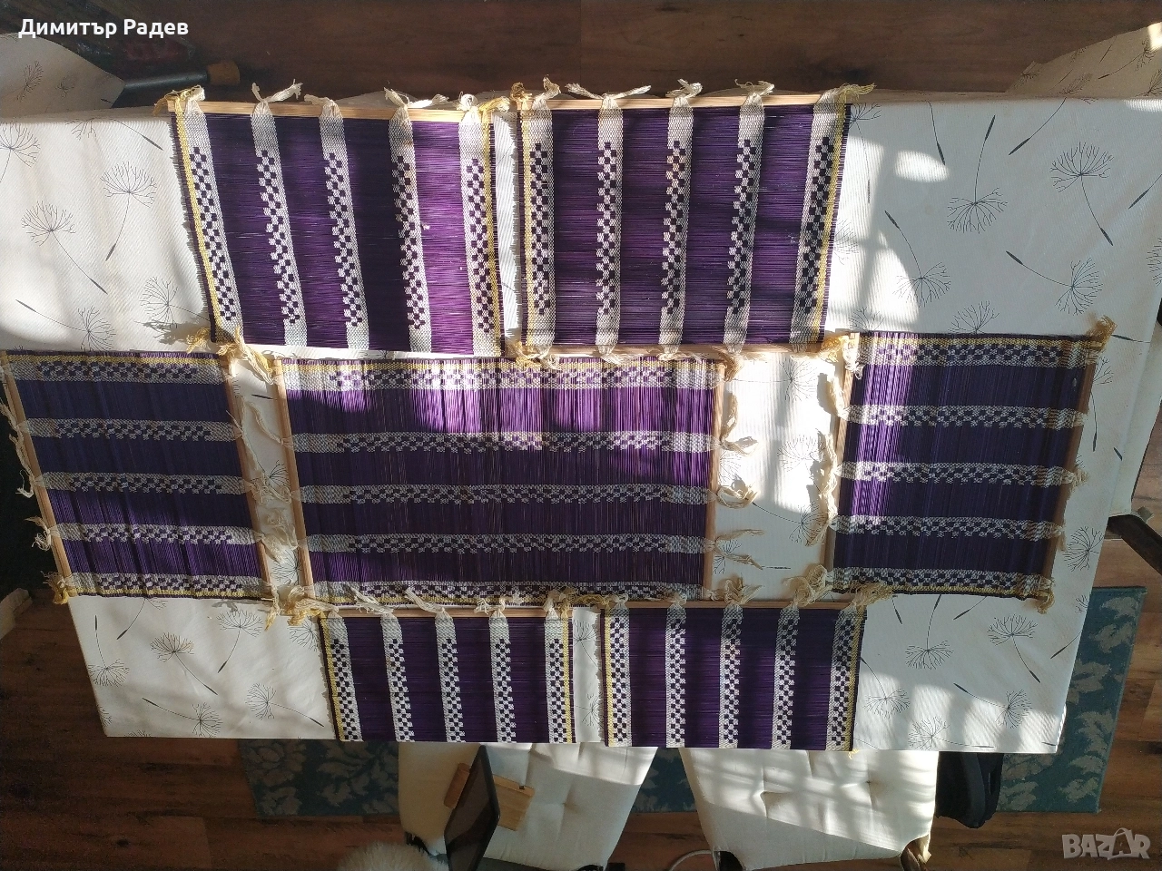 РЕТРО ПОДЛОЖКИ ЗА СЕРВИР. ТРИШЛАЙФЕР ХРАНА НА МАСА--НА БАМБУКОВА ОСНОВА ПАМУЧНО ТЪКАНИ--РАЗНИ ВИДОВЕ, снимка 1