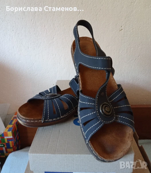 Тъмно сини сандали Inblu, снимка 1