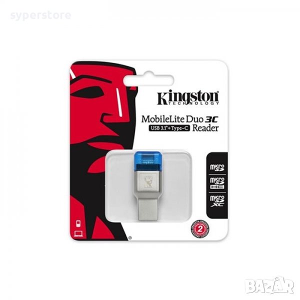Cardreader Четец на карти, USB3.1/USB-C KINGSTON MobileLite Duo 3C, SS300262, снимка 1