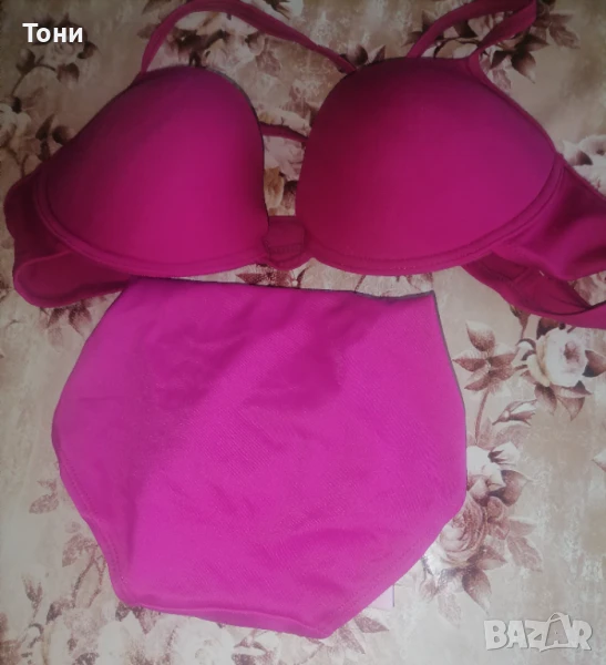 Нов Дамски Бански Костюм Циклама М , снимка 1