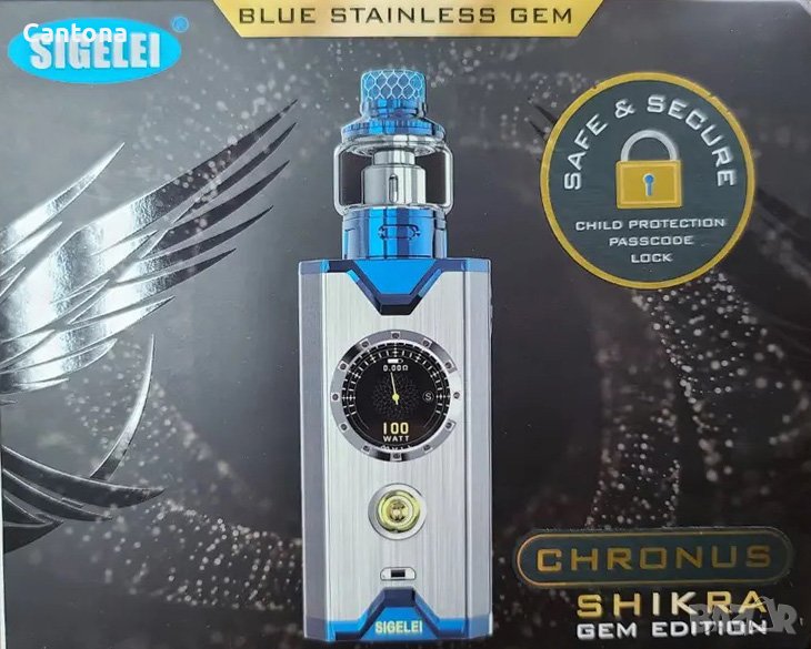 Електронна цигара/вейп Sigelei Chronus Shikra Gem Edition 200W TC, стартов комплект, снимка 1