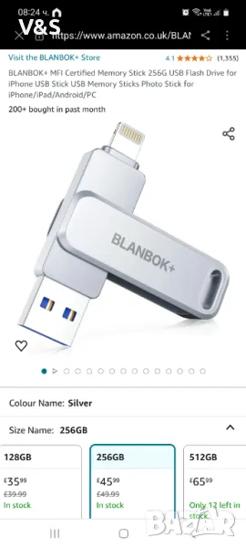 Флаш памет 256 ГБ, висококачествена флашка,универсалва за всички устроиства, снимка 1