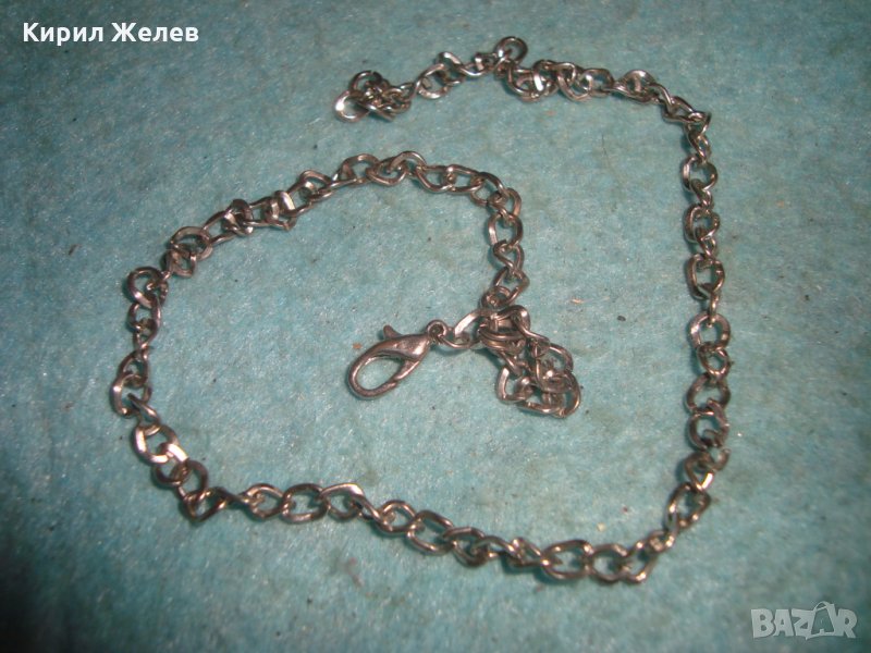 СРЕБРИСТА ЗДРАВА ВЕРИЖКА КОЛИЕ ЛАНЕЦ 20756, снимка 1