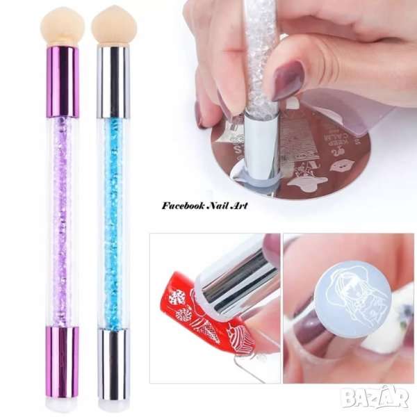 2 в 1 Четка за омбре с печат, снимка 1