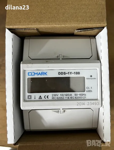 Тарифен електромер за DIN шина DDS-1Y, снимка 1