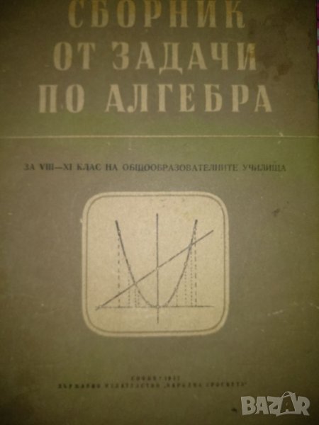 Сборник от задачи по алгебра за 8-11 клас,издаде 1955г., снимка 1