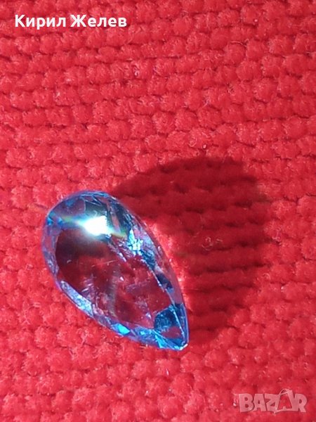 ПРЕКРАСЕН ЮВЕЛИРНО ФАСЕТИРАН ГОЛЯМ НАТУРАЛЕН СИН ЦИРКОНИЙ Скъпоц. КАМЪК За ИНКРУСТИРАНЕ в БИЖУ 40699, снимка 1