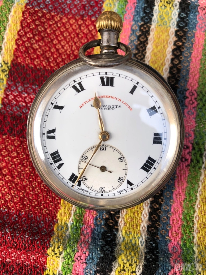 Джобен часовник сребро, снимка 1