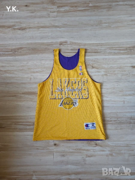 Оригинален мъжки двулицев потник Champion x LA Lakers NBA, снимка 1