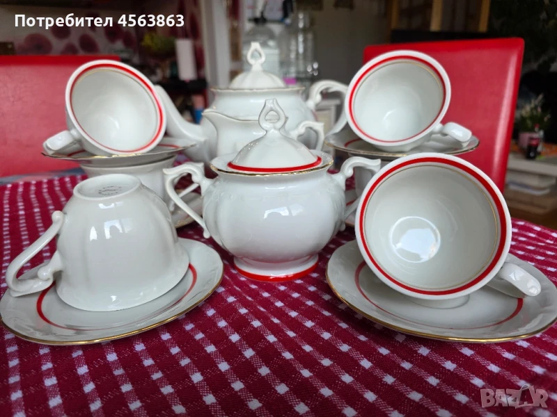 Рядък порцеланов сервиз за чай, снимка 1
