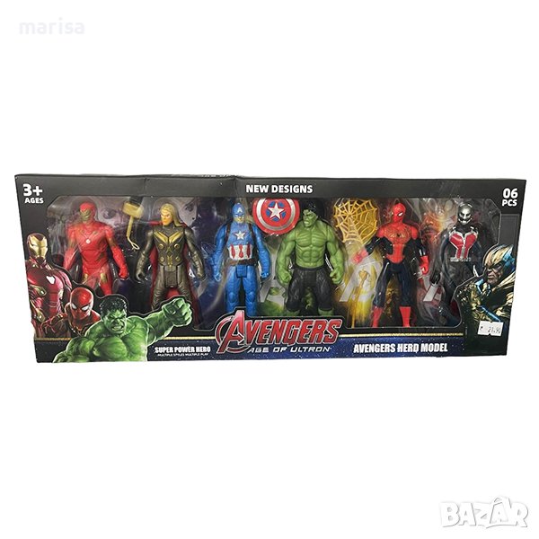 Комплект фигури Avengers с аксесоари, 6броя в кутия Код: 8156, снимка 1
