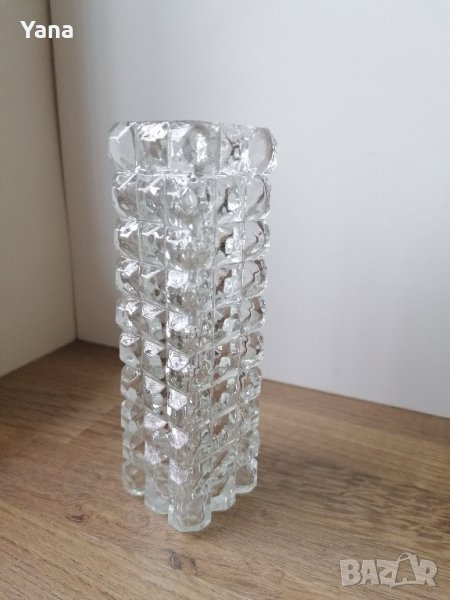 Стъклена ваза малка, снимка 1