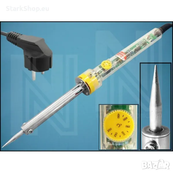 Електрически поялник с терморегулатор 60 W | 200 – 450 °C, снимка 1