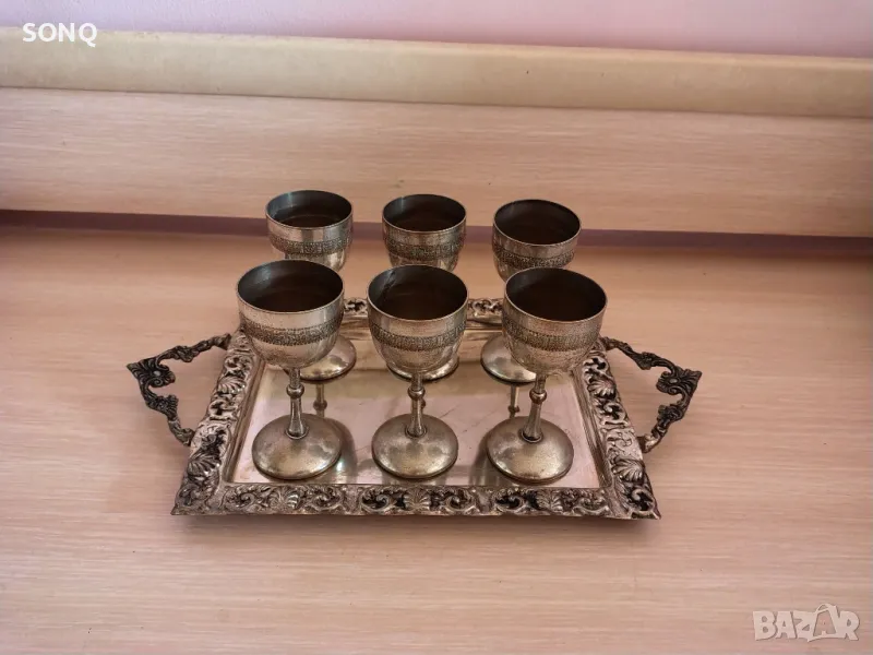 Страхотен Стар Посребрен  Сервиз, снимка 1