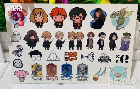 Хари Потър harry potter Tattoo татос татуировка временна детска голям лист татоси татуси, снимка 1