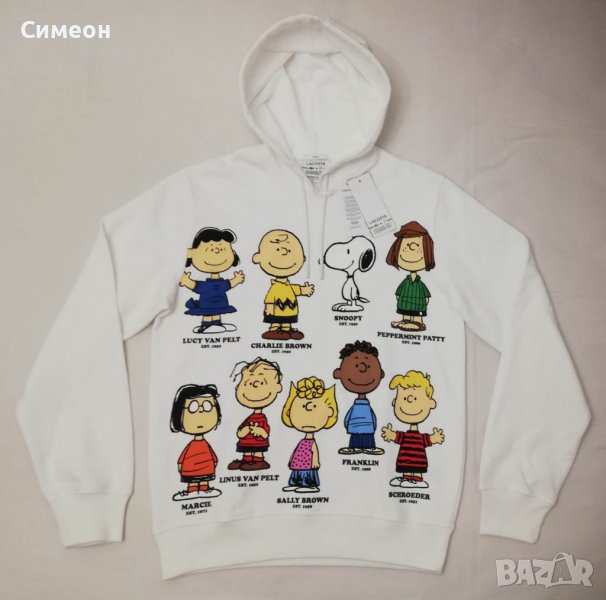 Lacoste x Peanuts Sweatshirt оригинално горнище S памучен суичър, снимка 1