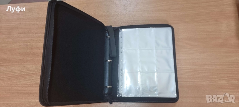 Стилен албум за карти (черен), снимка 1