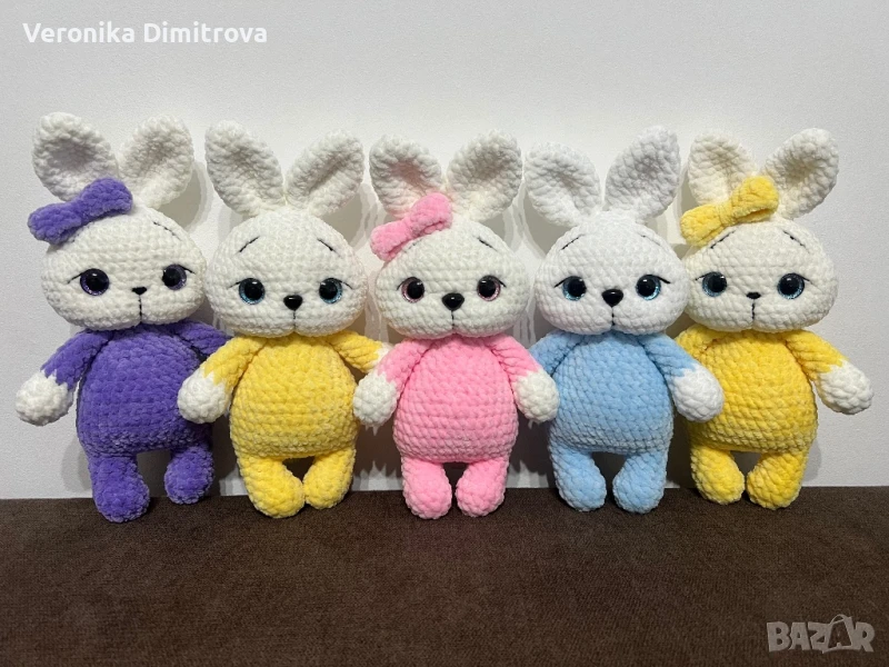 Плетени играчки -зайчета, снимка 1