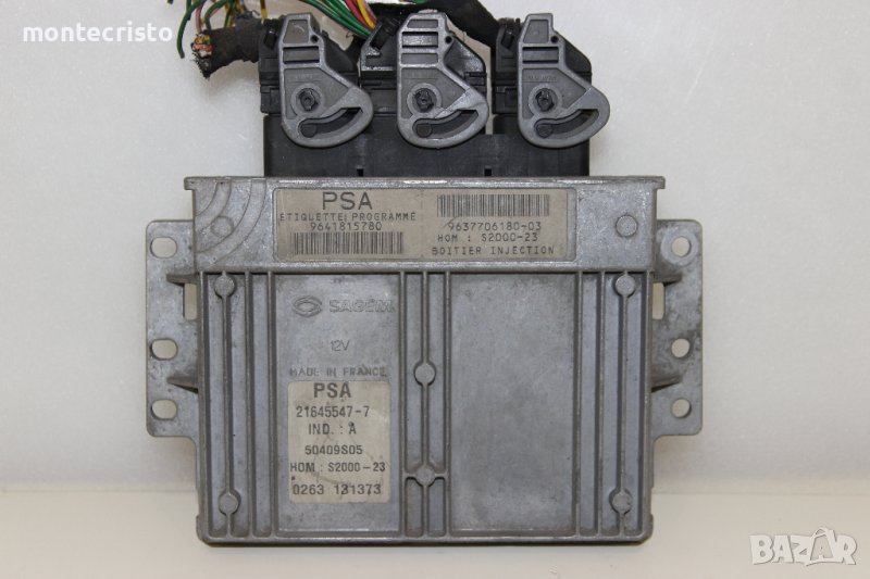 Моторен компютър ECU Peugeot 206 (1998-2009г.) 9641815780 / 9637706180-03 / 963770618003 / 216455477, снимка 1