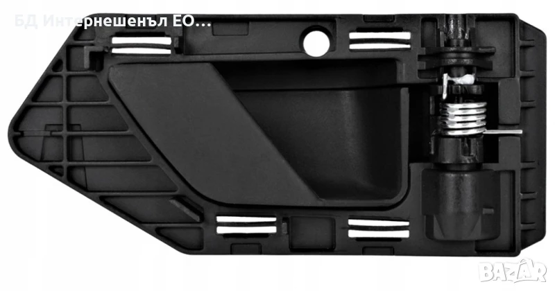 9143.95 Вътрешна дръжка за врата CITROEN BERLINGO, PEUGEOT PARTNER, Дясна врата, черна, снимка 1