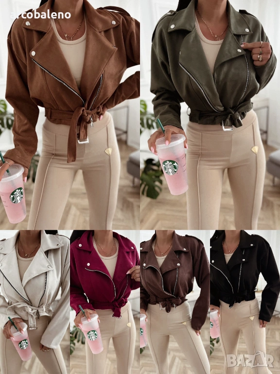 Дамско яке от еко велур, 6цвята , снимка 1