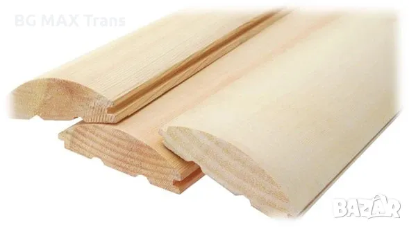 Сачак, Дървена ламперия Блок Хаус 20х96х4000 мм AB (1 клас); Цена - 29,29 лв. /м2; смърч , снимка 1