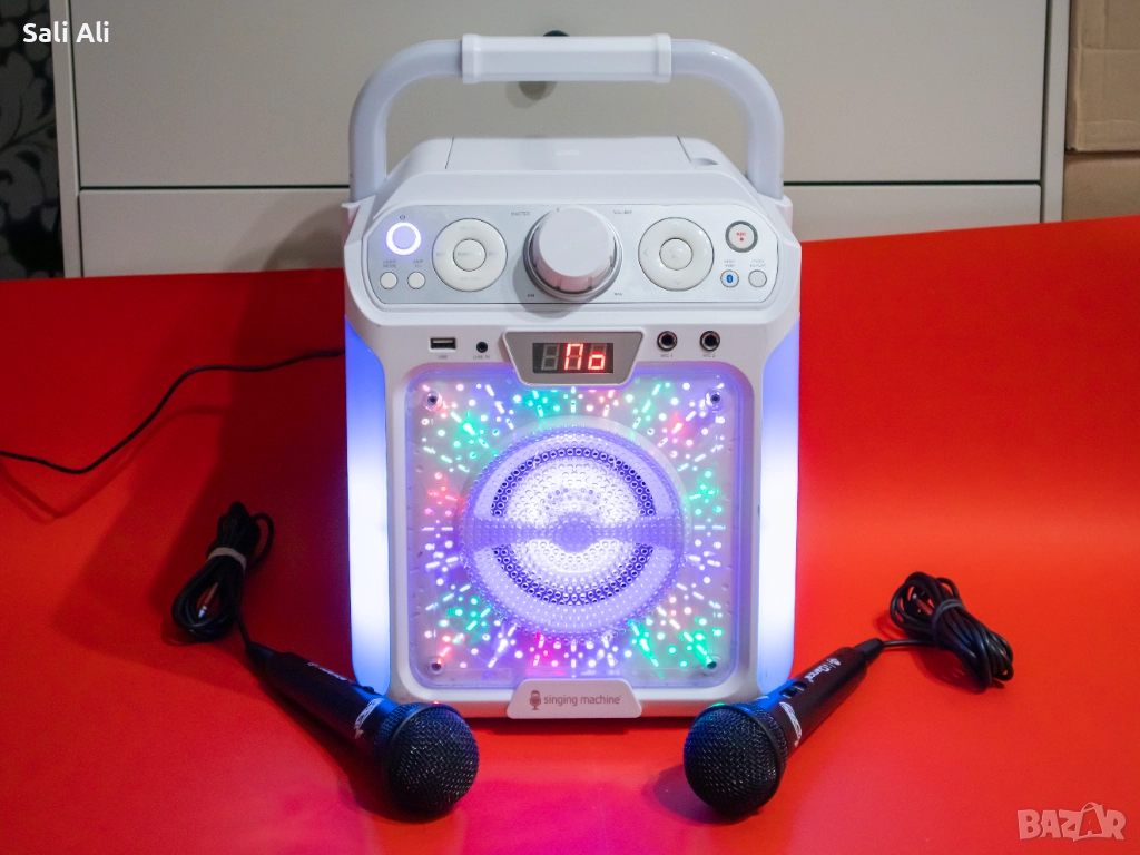 Singing Machine Groove караоке система Bluetooth LED светлини RCA, снимка 1