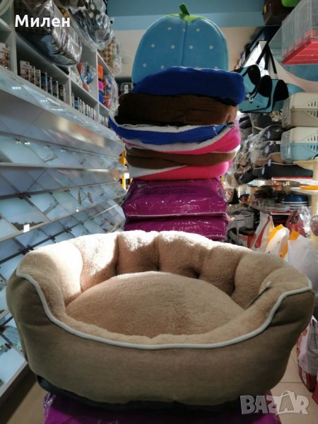 легло овал микрофибър - светло кафяво, снимка 1