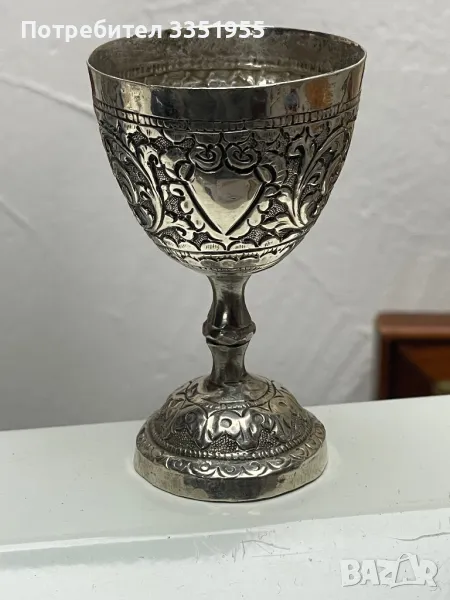 Сребърна старинна чаша, снимка 1