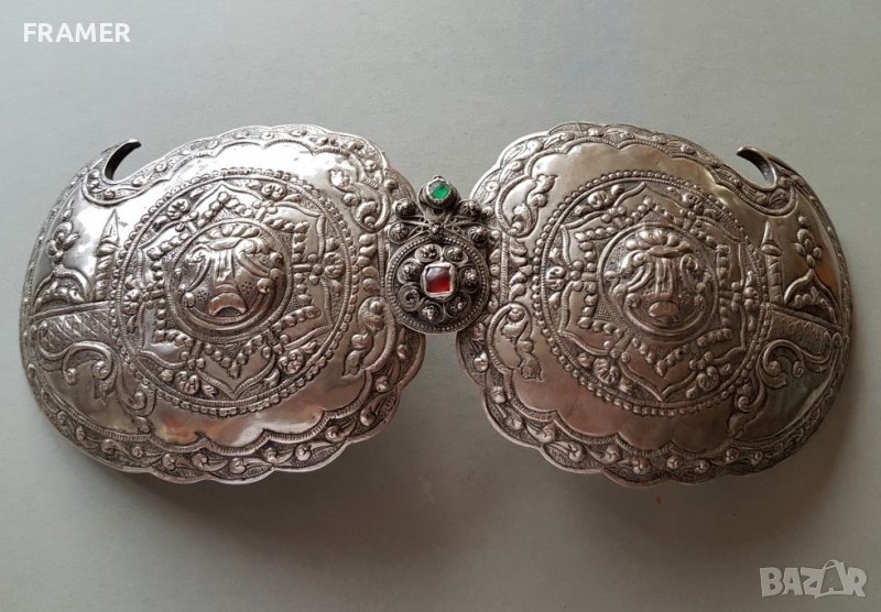 Възрожденски Сребърни ОГРОМНИ пафти носия пафта ФИЛИГРАН, снимка 1