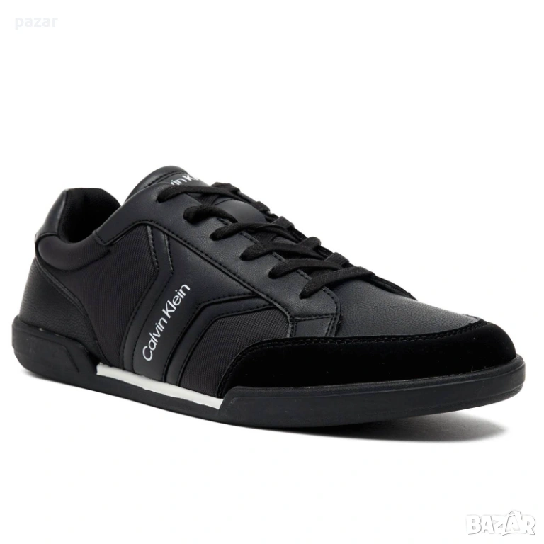 CALVIN KLEIN Lace Up Mix Low Оригинални Кожени Маратонки Кецове 41.5-42, снимка 1