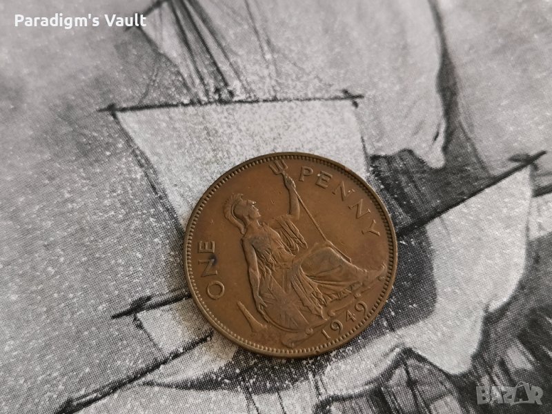 Монета - Великобритания - 1 пени | 1949г., снимка 1
