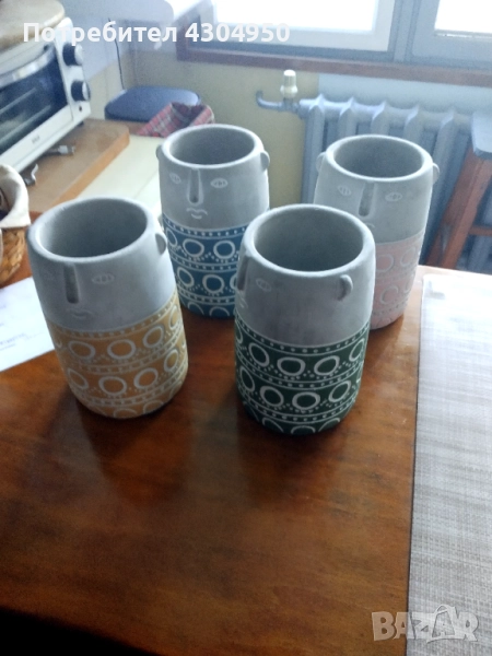 4 нови вази от цимент , снимка 1
