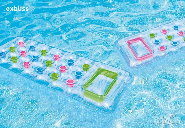 Плажен надуваем дюшек с прозорче 188 х 71 см, снимка 3 - Басейни и аксесоари - 50850928