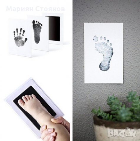 Отпечатък за бебе новородено мастилен за крак ръка бебешки, снимка 3 - Други - 27460494