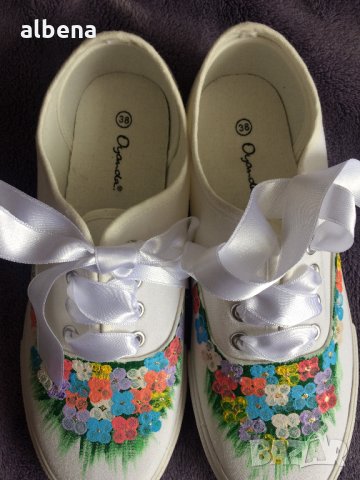 Ръчно рисувани спортни обувки, снимка 7 - Други - 32791471