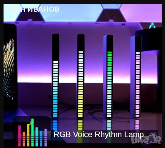 RGB светодиодна лента с гласово активирана ритъмна светлина, Модел LX9B, Черен, снимка 8 - Друга електроника - 36853535