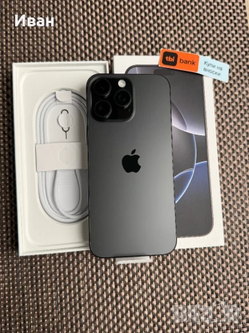 НОВ!512•ЛИЗИНГ 85лв/м iPhone 16 pro max айфон Black 16 макс, снимка 2 - Apple iPhone - 50905497