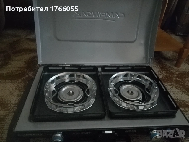 Къмпинг котлон Campingaz 600SG Xcelerate, двоен котлон и решетки, снимка 6 - Газови котлони - 53420120