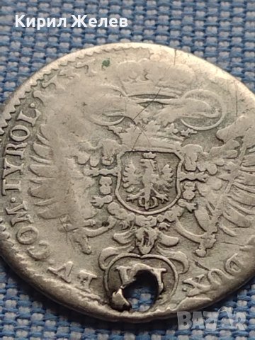 Сребърна монета 6 кройцера 1737г. Карл шести Хал Свещена Римска Империя 13609, снимка 7 - Нумизматика и бонистика - 42968283