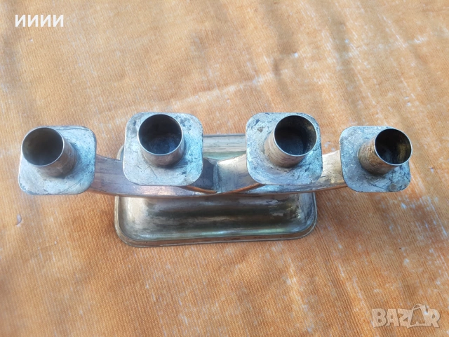 Посребрен свещник четворка