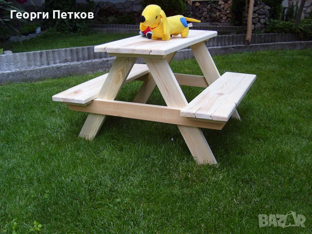 Масичка за деца с пейки-85х80х50см., снимка 5 - Други - 50583547