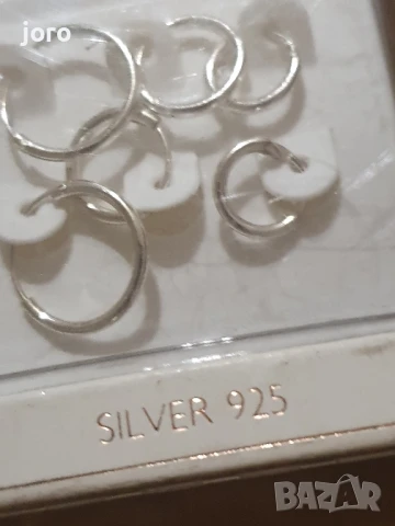 сребърни обеци халки, снимка 8 - Обеци - 50941172