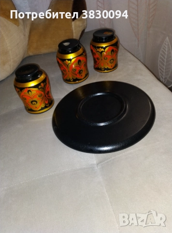 Стар рисуван.поднос, снимка 3 - Антикварни и старинни предмети - 52790541